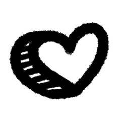 3d heart png cartoon handwrite cute and clipart doodle decoration kwaii  element