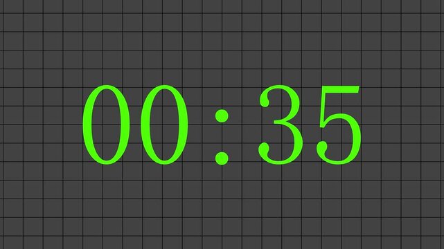 countdown 0 to 40 animation 4k video ,Displays a timer counting down minutes and seconds numbers on black background, for concepts of time, technology, urgency, and deadlines countdown ...