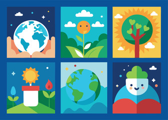 Fototapeta premium set of ecology icons