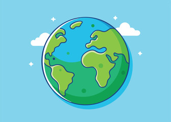 planet earth in the sky