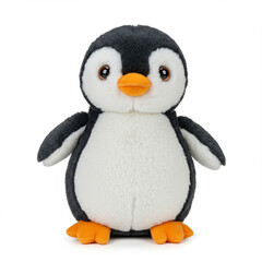 Fototapeta premium Cute Penguin Plush Toy Isolated on White