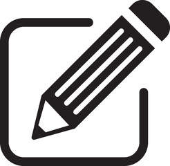 Edit flat icon. Edit text button isolated on transparent background. Notepad edit documents icon with pencil and pen. Create modify pen sign button. Writing, drawing, editing vector illustration.