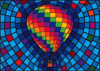 Balloon design glass stained moses illustration vector