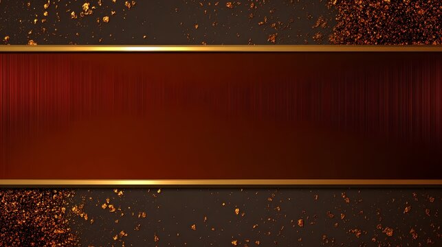 Elegant Red and Gold Metallic Background Texture with Grunge Design