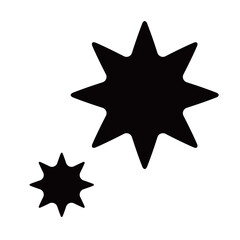 イラスト素材：シンプルなギザギザのシルエット　単品