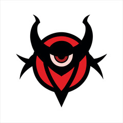 vector illustration of a red devil