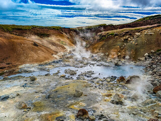Geothermal area Krysuvik Seltun in Iceland