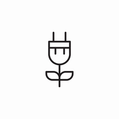 flower plug icon sign vector