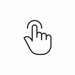 finger tap icon sign vector