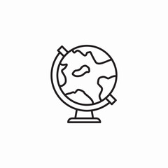 globe desk icon sign vector