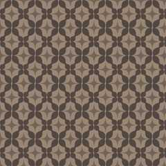 Seamless Brown Geometric Pattern Mid-Century Modern Design