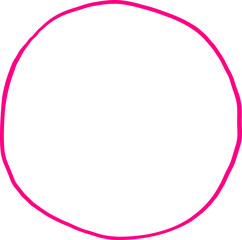 Hand Drawn Circle Frame In Doodle Style