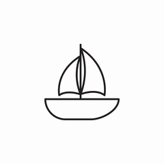 sail ship icon sign vector