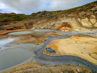 Geothermal area Krysuvik Seltun in Iceland