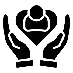 Obraz premium Caring Glyph Icon