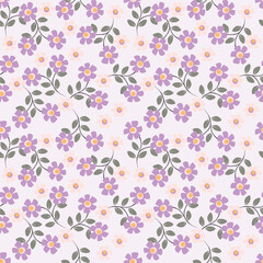 multicolor exotic hand drawn floral seamless pattern