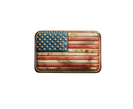 Metallic USA flag lapel pin with glossy red, white, and blue enamel and gold edges, isolated on white background. High-detail product photo for branding, editorial, or promotional use.

