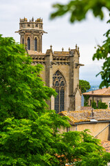Basilica of Saint-Nazaire Inside the Cité de Carcassonne Viewed from the Ramparts