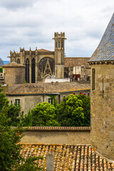 Basilica of Saint-Nazaire Inside the Cité de Carcassonne Viewed from the Ramparts