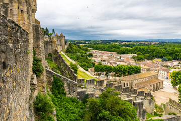 District at the Foot of the Aude Gate of the Cité de Carcassonne around the Church of Saint-Gimer by Viollet-le-Duc