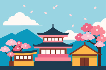Fototapeta premium japanese temple in japan