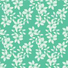 Trendy Floral pattern in the many kind of flowers. Tropical botanical Motifs scattered random. Seamless vector texture. For fashion prints. Printing with in hand drawn style on peach background