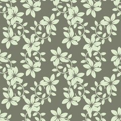 Cute feminine seamless watercolor pattern with little tiny wildflowers, hand drawn
