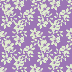 Trendy Floral pattern in the many kind of flowers. Tropical botanical Motifs scattered random. Seamless vector texture. For fashion prints. Printing with in hand drawn style on peach background