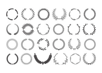 Wreath vector, Wreath clipart, Wreath silhouette