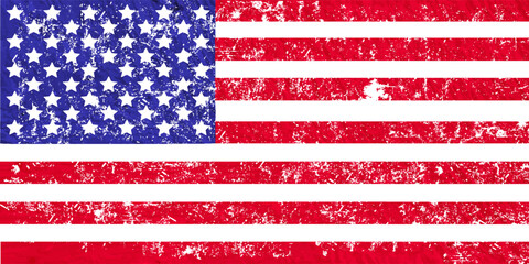 Fototapeta premium Closeup bendera Amerika grunge. Closeup of grunge American flag.