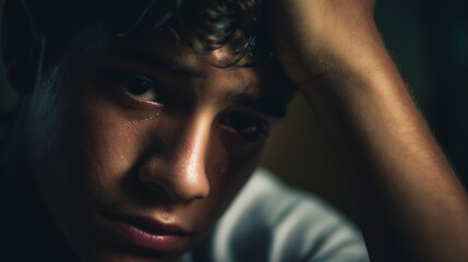 Fototapeta premium Childhood Burden and Emotional Isolation