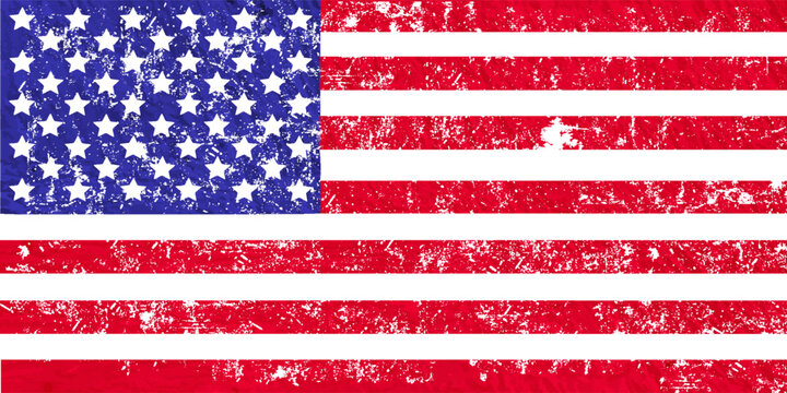 Closeup bendera Amerika grunge. Closeup of grunge American flag.