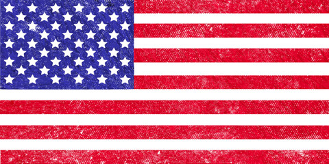 Closeup bendera Amerika grunge. Closeup of grunge American flag. united states flag. vector illustration