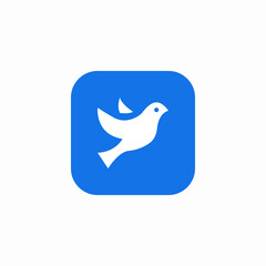 bird tweet icon sign vector