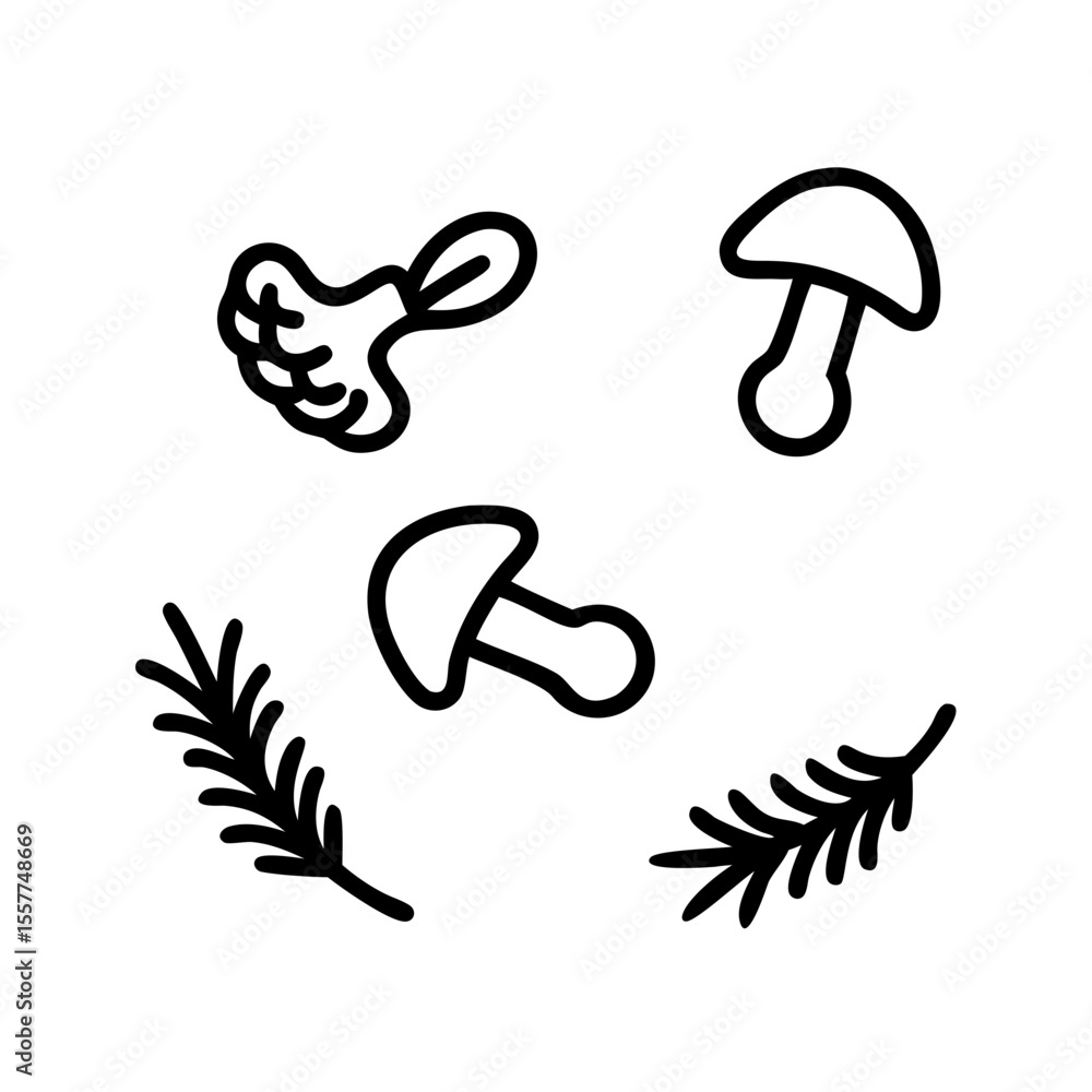 Poster black vector silhouette design suitable for creating seamless repeating patterns in abstract decorat