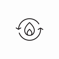 fire reuse icon sign vector