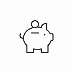 piggy bank savings icon sign vector