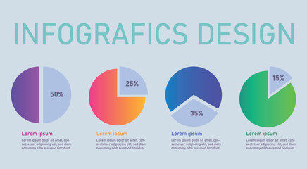 Colorful infographic design template with business icons and vector elements for web and presentation