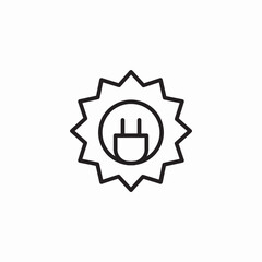 sun power icon sign vector