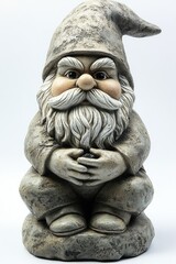 Stone garden gnome figurine