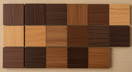 Collection of Various Veneer Wood Samples and Textures
