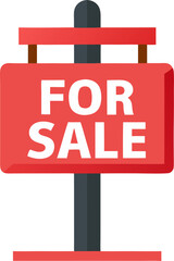 Modern House and For Sale Sign Vector Icons