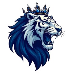 illustration mascot tiger head logo