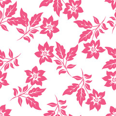 Seamless floral lily pattern design. Exotic lilium flower print