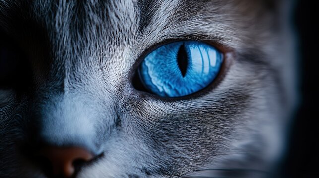 3D blue cat digital art for metaverse pets, health NFTs and UI design - Powered by Adobe
