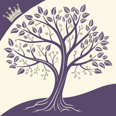 Obraz premium Tree Outline Royalty Vector Illustration