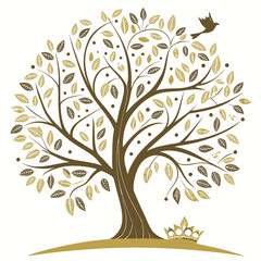 Tree Outline Royalty Vector Illustration