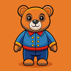 A teddy bear toy in standing pose