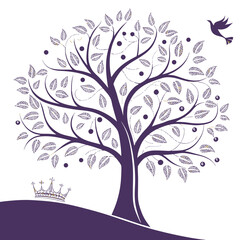 Obraz premium Tree Outline Royalty Vector Illustration