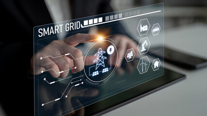 Smart grid system integrating renewable energy sources, energy storage, smart inverters, and demand...